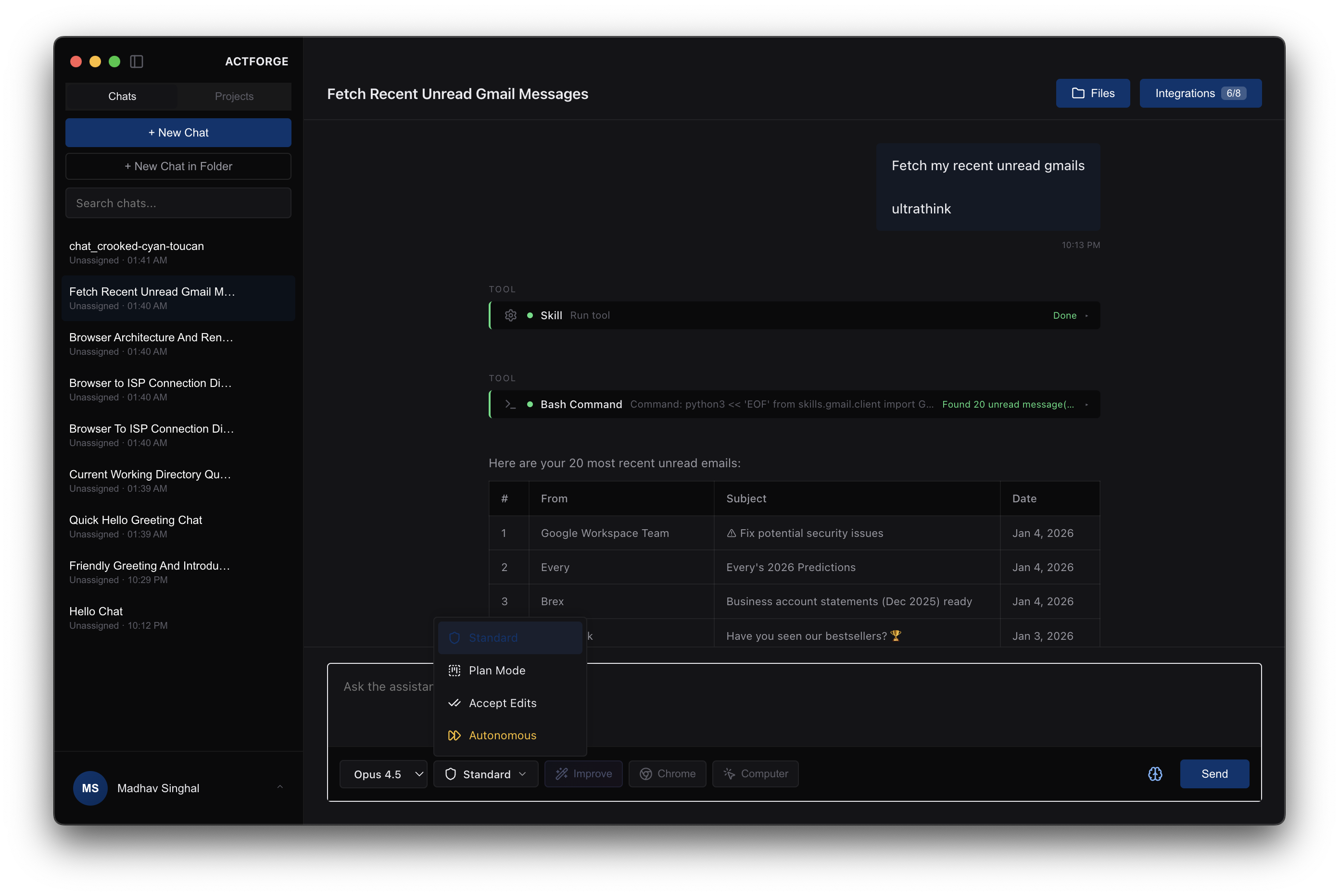 ActForge - AI-powered desktop assistant